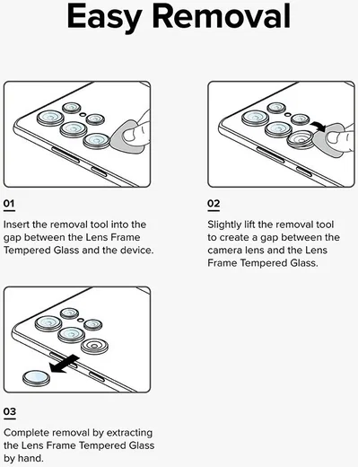 Ringke Frame Glass Samsung Galaxy Z Fold 6 Camera Protector Zwart 2-Pack afbeelding 12