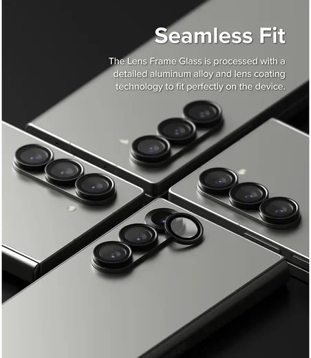 Ringke Frame Glass Samsung Galaxy Z Fold 6 Camera Protector Zwart 2-Pack afbeelding 7