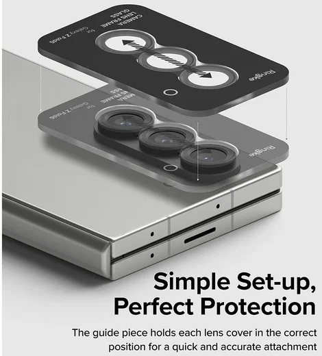 Ringke Frame Glass Samsung Galaxy Z Fold 6 Camera Protector Zwart 2-Pack afbeelding 9