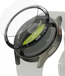 Ringke - Samsung Galaxy Watch 7 40MM - Bezel Styling Zwart + Tempered Glass afbeelding