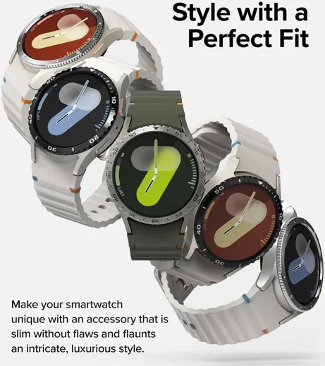 Ringke - Samsung Galaxy Watch 7 40MM - Bezel Styling Silver + Tempered Glass afbeelding 7
