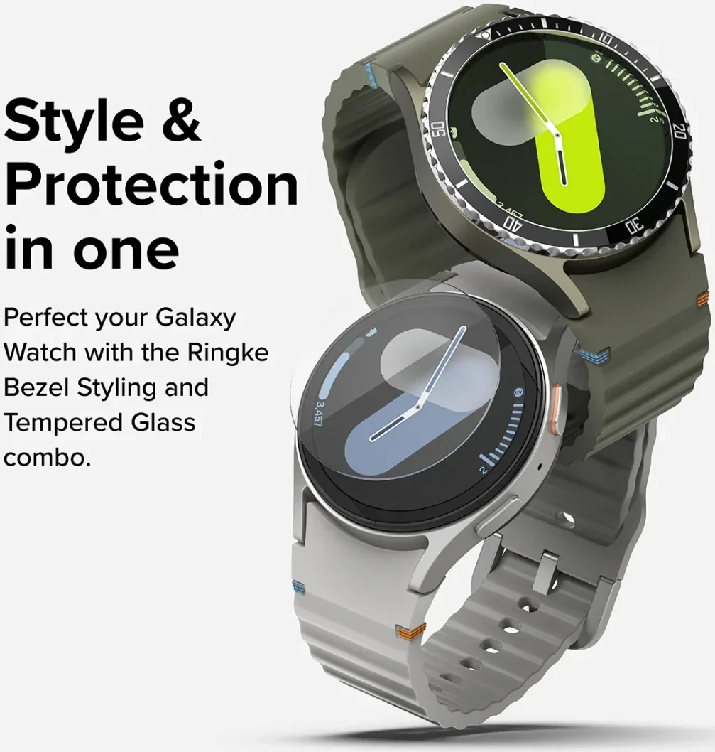 Ringke - Bezel Styling + Tempered Glass - Samsung Galaxy Watch 7 40MM - Zwart 80 afbeelding 13