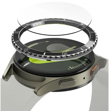 Ringke - Bezel Styling + Tempered Glass - Samsung Galaxy Watch 7 40MM - Zwart 80