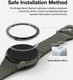 Ringke - Bezel Styling + Tempered Glass - Samsung Galaxy Watch 7 40MM - Zwart 80 afbeelding 3