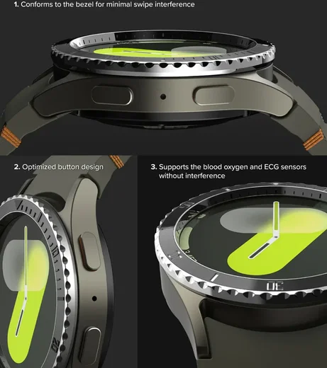 Ringke - Bezel Styling + Tempered Glass - Samsung Galaxy Watch 7 40MM - Zwart 80 afbeelding 8