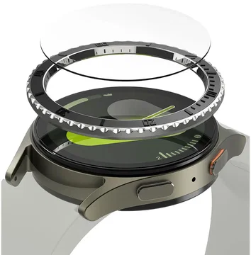 Ringke - Bezel Styling + Tempered Glass - Samsung Galaxy Watch 7 40MM - Zwart 96