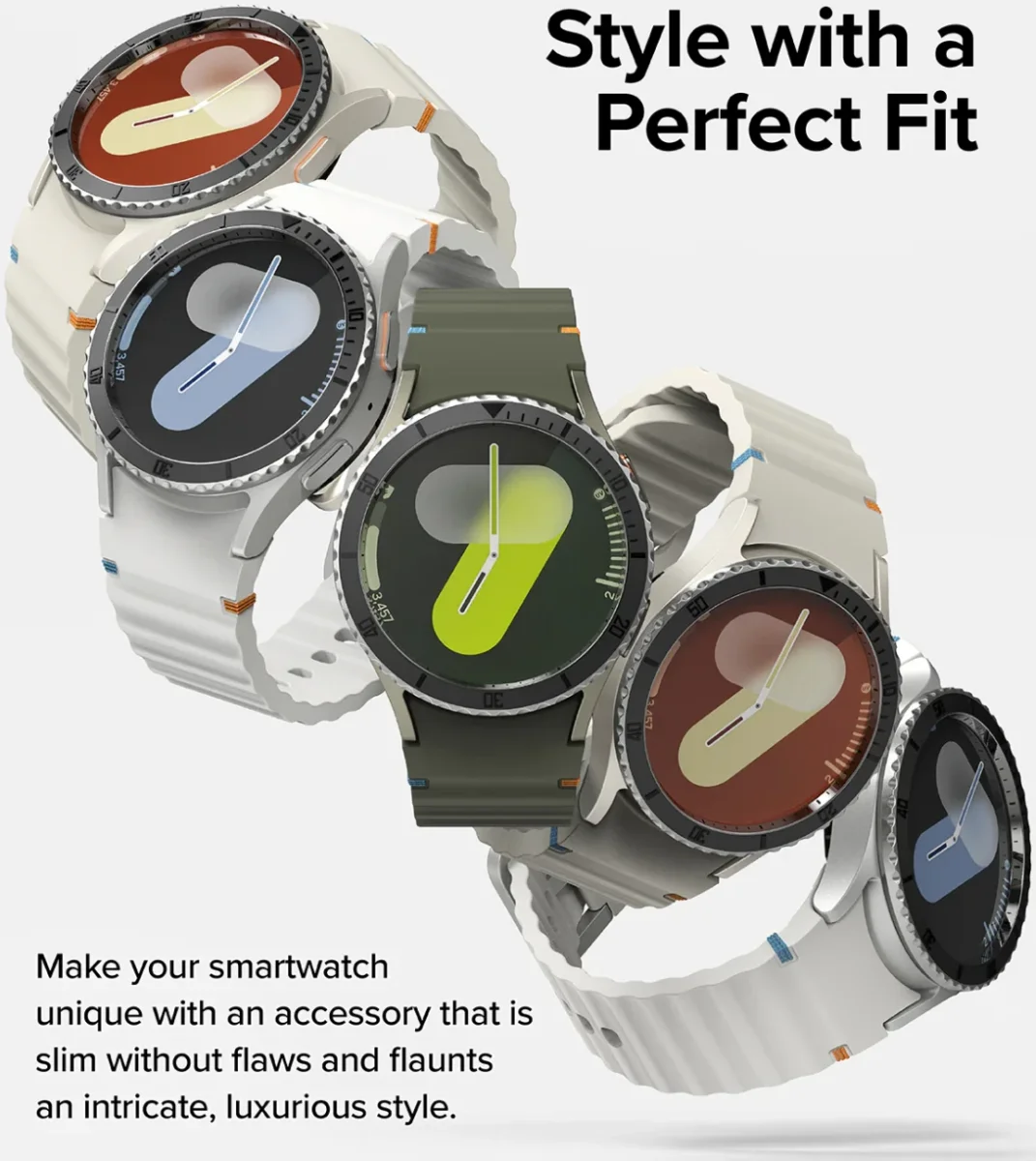 Ringke - Bezel Styling + Tempered Glass - Samsung Galaxy Watch 7 40MM - Zwart 96 afbeelding 10