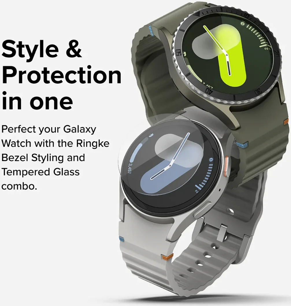 Ringke - Bezel Styling + Tempered Glass - Samsung Galaxy Watch 7 40MM - Zwart 96 afbeelding 12