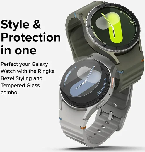Ringke - Bezel Styling + Tempered Glass - Samsung Galaxy Watch 7 40MM - Zwart 96 afbeelding 12