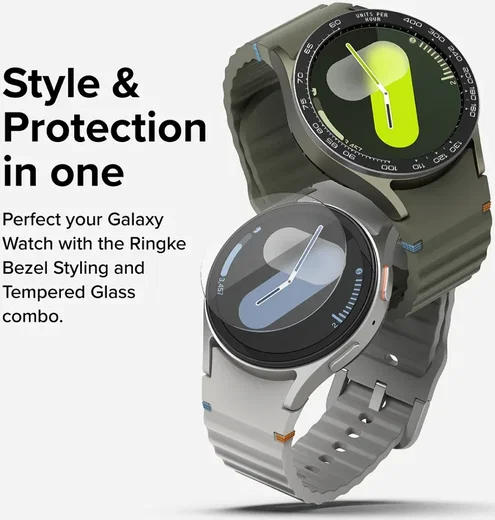 Ringke - Bezel Styling + Tempered Glass - Samsung Galaxy Watch 7 40MM - Zwart 98 afbeelding 12