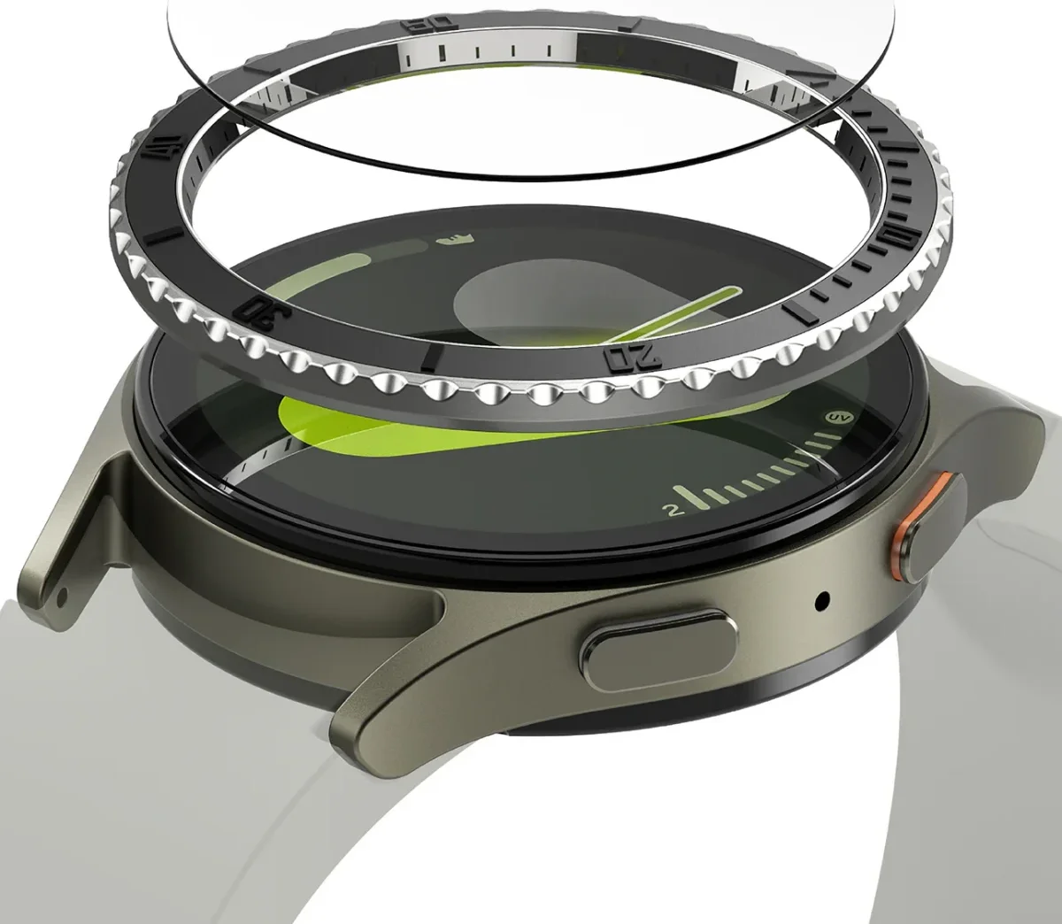 Ringke - Bezel Styling + Tempered Glass - Samsung Galaxy Watch 7 44MM - Zwart 96 afbeelding 1