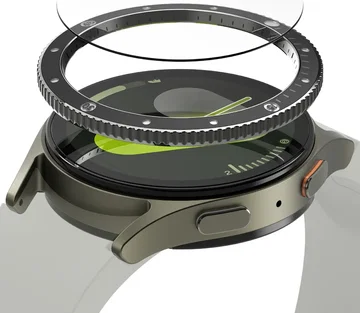 Ringke - Bezel Styling + Tempered Glass - Samsung Galaxy Watch 7 44MM - Zwart 99