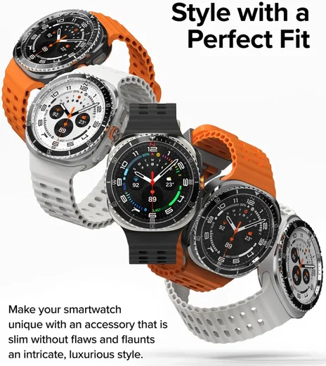Ringke - Samsung Galaxy Watch Ultra - Bezel Premium 99 + Tempered Glass - Zwart afbeelding 13