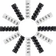 12 Pack Flexibele Siliconen Kabelbeschermers Zwart en Wit afbeelding 1