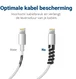 12 Pack Flexibele Siliconen Kabelbeschermers Zwart en Wit afbeelding 4