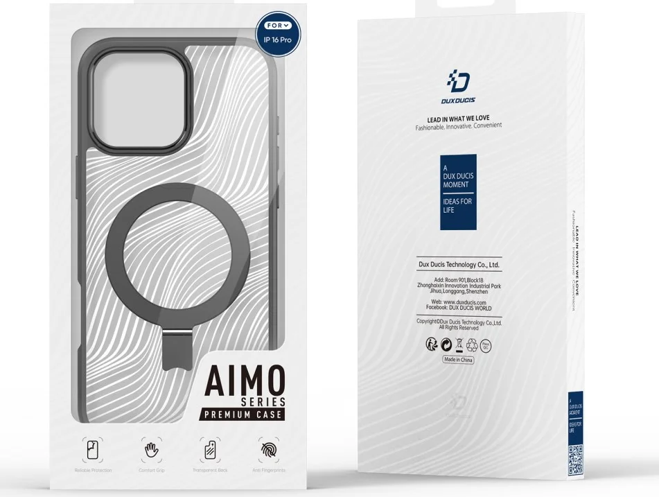 Dux Ducis Aimo MagSafe Apple iPhone 16 Pro Hoesje Kickstand Zwart afbeelding 11