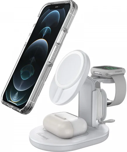 OtterBox 3-in-1 MagSafe Oplader iPhone/AirPods (Pro)/Apple Watch Wit afbeelding 1