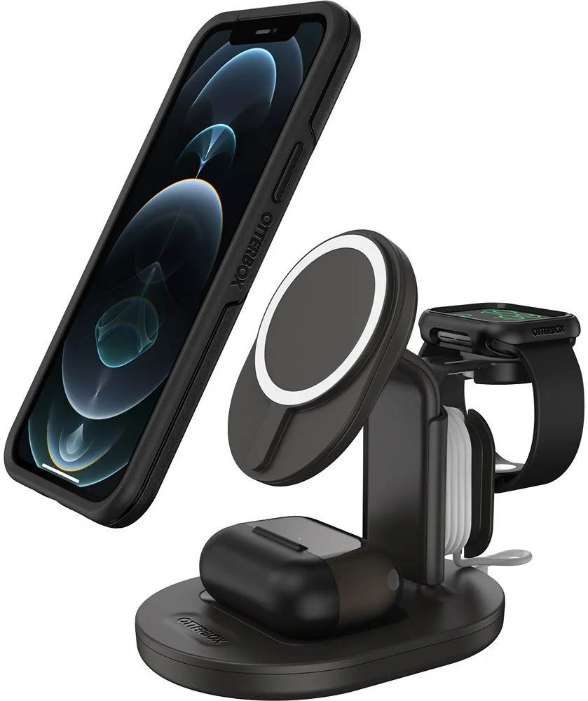OtterBox 3-in-1 MagSafe Oplader iPhone/AirPods (Pro)/Apple Watch Zwart afbeelding 1
