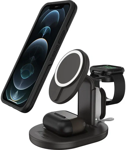 OtterBox 3-in-1 MagSafe Oplader iPhone/AirPods (Pro)/Apple Watch Zwart afbeelding 1