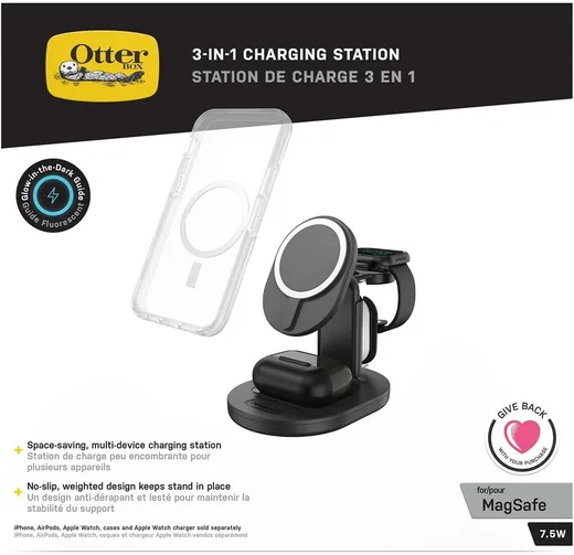 OtterBox 3-in-1 MagSafe Oplader iPhone/AirPods (Pro)/Apple Watch Zwart afbeelding 10