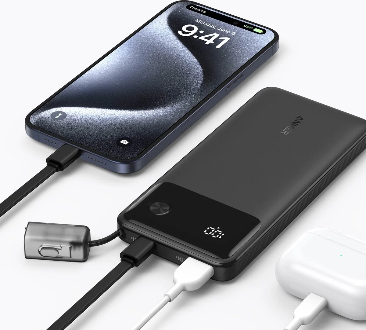 Anker (22.5W) 10.000 mAh Powerbank USB-A/USB-C Power Delivery Zwart afbeelding 2