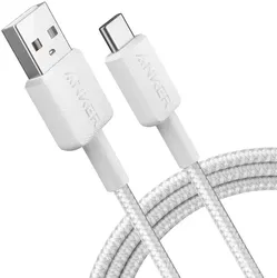 Anker 322 Gevlochten USB-A naar USB-C 15W Kabel 1.8M Wit afbeelding