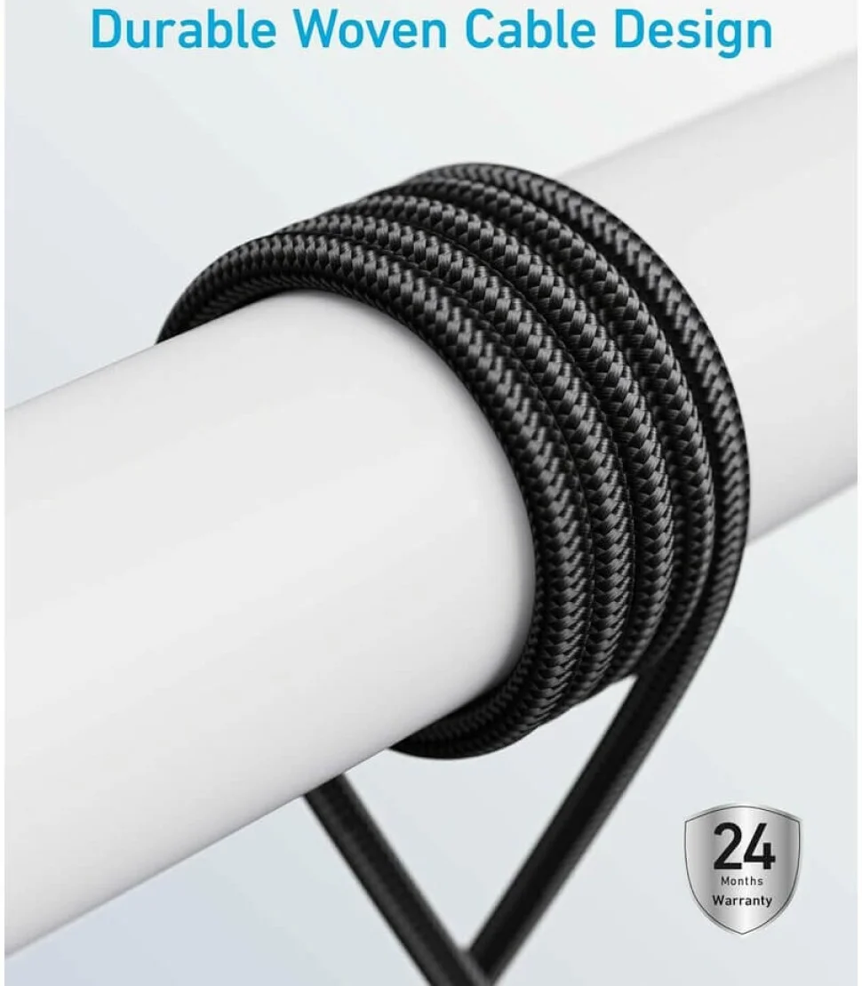 Anker Gevlochten (240W) USB-C naar USB-C Kabel Fast Charge 0.9M Zwart afbeelding 4