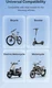 Baseus PrimeTrip Telefoonhouder Fiets Stick-on met Kickstand Ring Type Zwart afbeelding 9