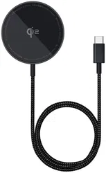 Baseus Simple Mini4 Air Qi2 MagSafe Draadloze Oplader 15W Zwart afbeelding