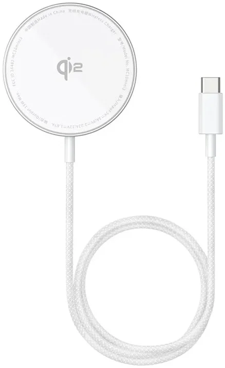 Baseus Simple Mini4 Air Qi2 MagSafe Draadloze Oplader 15W Zilver afbeelding 1
