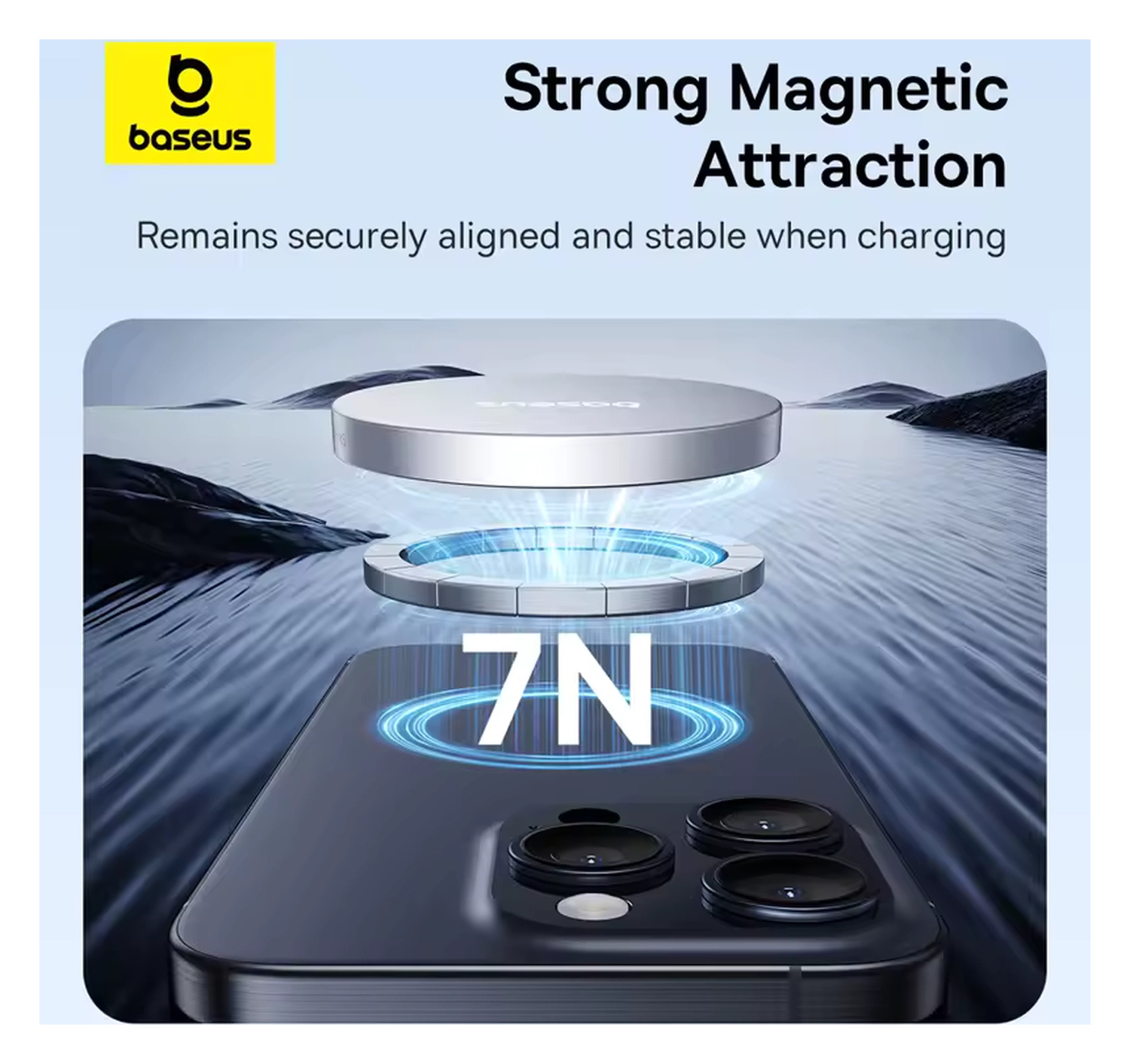 Baseus Simple Mini4 Air Qi2 MagSafe Draadloze Oplader 15W Zilver afbeelding 5