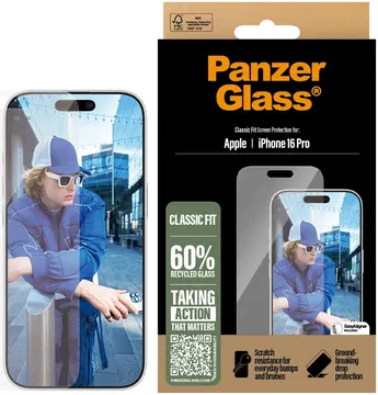 PanzerGlass Classic Fit Apple iPhone 16 Pro Screen Protector Tempered Glass