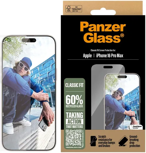 PanzerGlass Classic Fit Apple iPhone 16 Pro Max Screen Protector Tempered Glass afbeelding 1