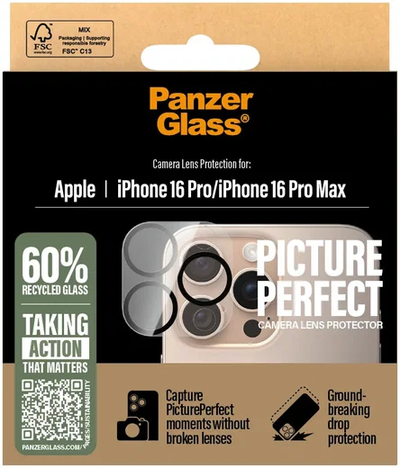 PanzerGlass PicturePerfect Apple iPhone 16 Pro/16 Pro Max Camera Protector Glas afbeelding 4