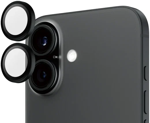PanzerGlass Hoops Rings Apple iPhone 16 / 16 Plus Camera Lens Protector Zwart afbeelding 2