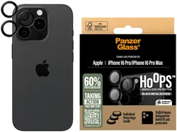 PanzerGlass Hoops Rings iPhone 16 Pro / 16 Pro Max Camera Lens Protector Zwart afbeelding