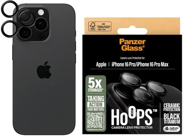 PanzerGlass Hoops Ceramic iPhone 16 Pro / 16 Pro Max Camera Lens Protector Glas
