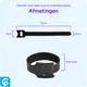 10 Pack Herbruikbare Kabelbinders Klittenband Kabels Opbergen Zwart afbeelding 7