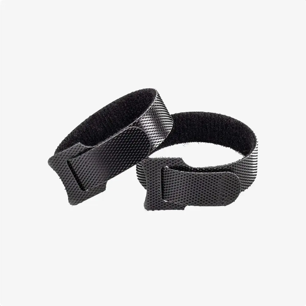 10 Pack Herbruikbare Kabelbinders Klittenband Kabels Opbergen Zwart afbeelding 8