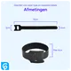 50 Pack Herbruikbare Kabelbinders Klittenband Kabels Opbergen Zwart afbeelding 5