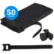 50 Pack Herbruikbare Kabelbinders Klittenband Kabels Opbergen Zwart afbeelding 1