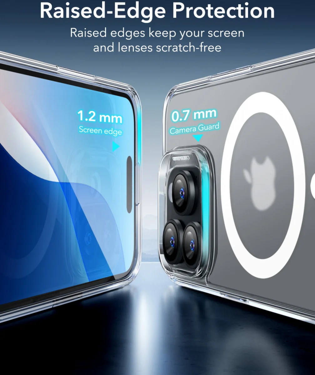 ESR Classic Hybrid Apple iPhone 16 Pro Hoesje MagSafe Frosted Transparant afbeelding 6