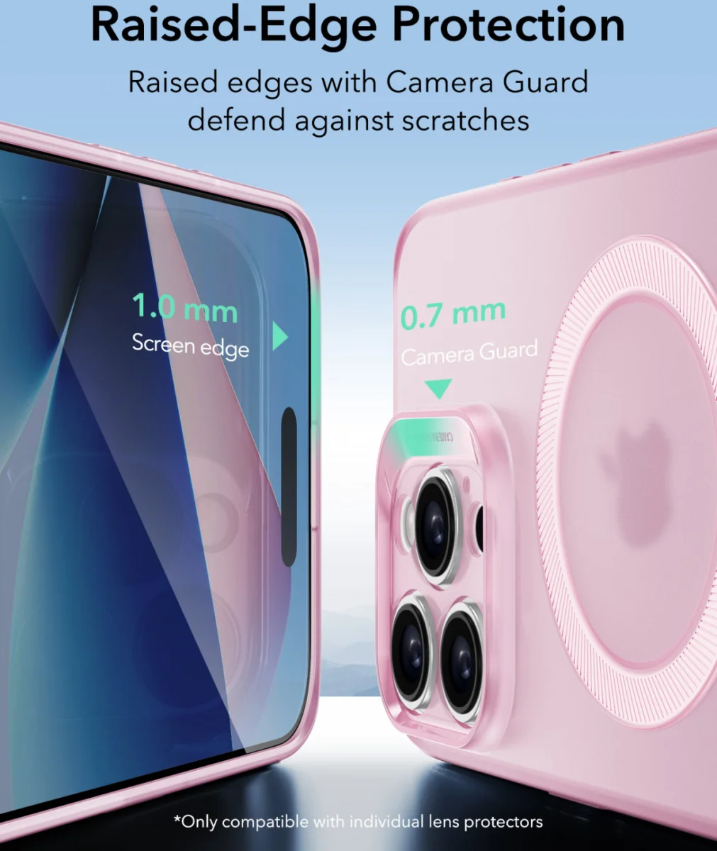 ESR Zero Clear HaloLock Apple iPhone 16 Pro Hoesje MagSafe Frosted Roze afbeelding 6