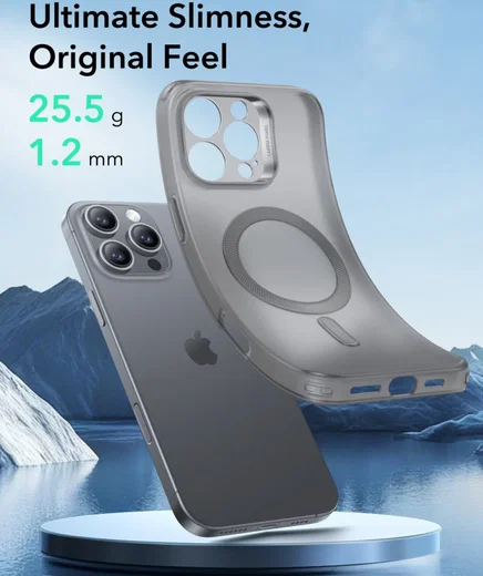 ESR Zero Clear HaloLock Apple iPhone 16 Pro Hoesje MagSafe Frosted Grijs afbeelding 2