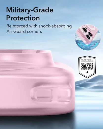 ESR Zero Clear HaloLock Apple iPhone 16 Pro Max Hoesje MagSafe Frosted Roze afbeelding 4