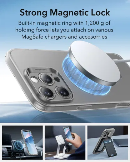 ESR Zero Clear HaloLock Apple iPhone 16 Pro Max Hoesje MagSafe Frosted Grijs afbeelding 3