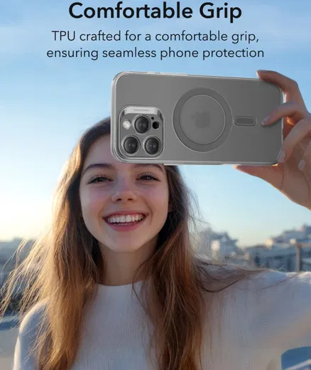 ESR Zero Clear HaloLock Apple iPhone 16 Pro Max Hoesje MagSafe Frosted Grijs afbeelding 5