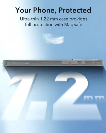 ESR Zero Clear HaloLock Apple iPhone 16 Pro Max Hoesje MagSafe Frosted Grijs afbeelding 7