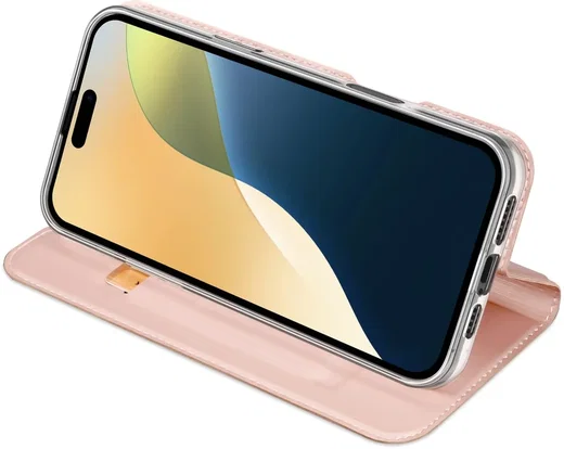Dux Ducis Skin Pro Apple iPhone 16 Hoesje Portemonnee Roze afbeelding 5