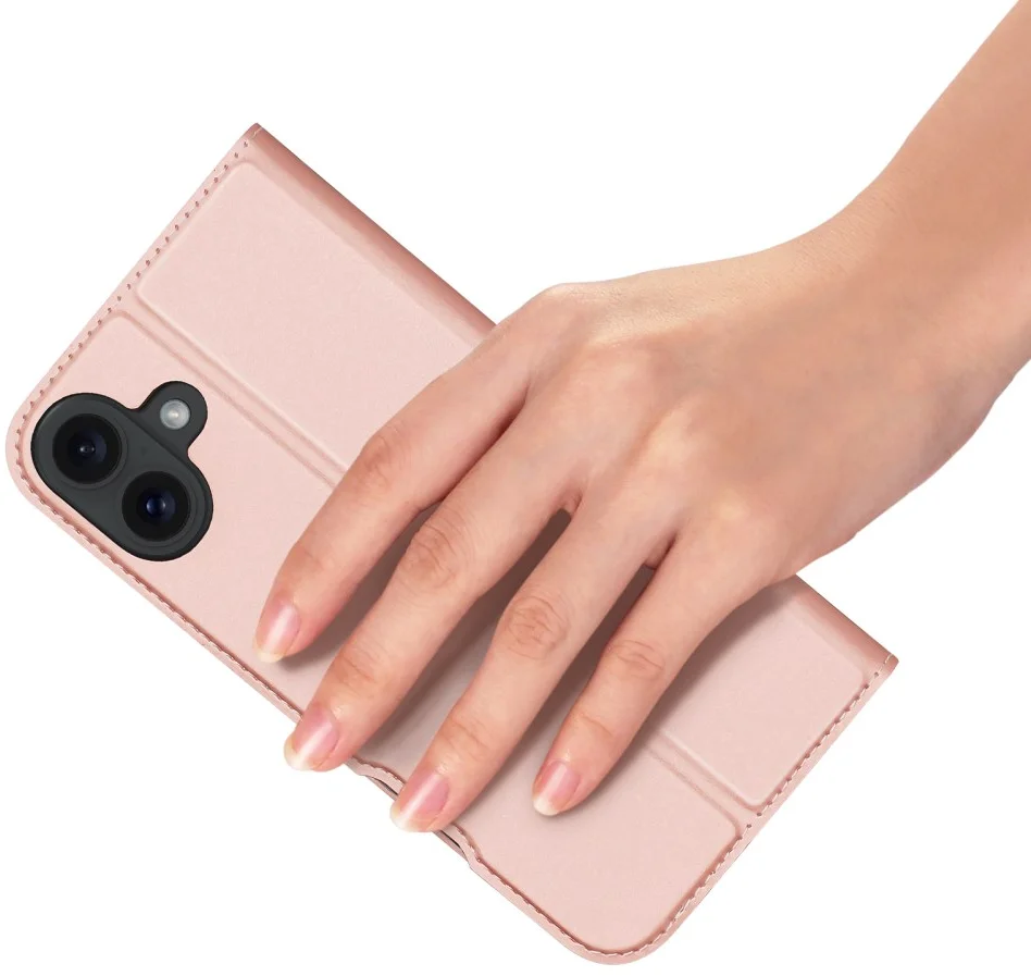 Dux Ducis Skin Pro Apple iPhone 16 Hoesje Portemonnee Roze afbeelding 7